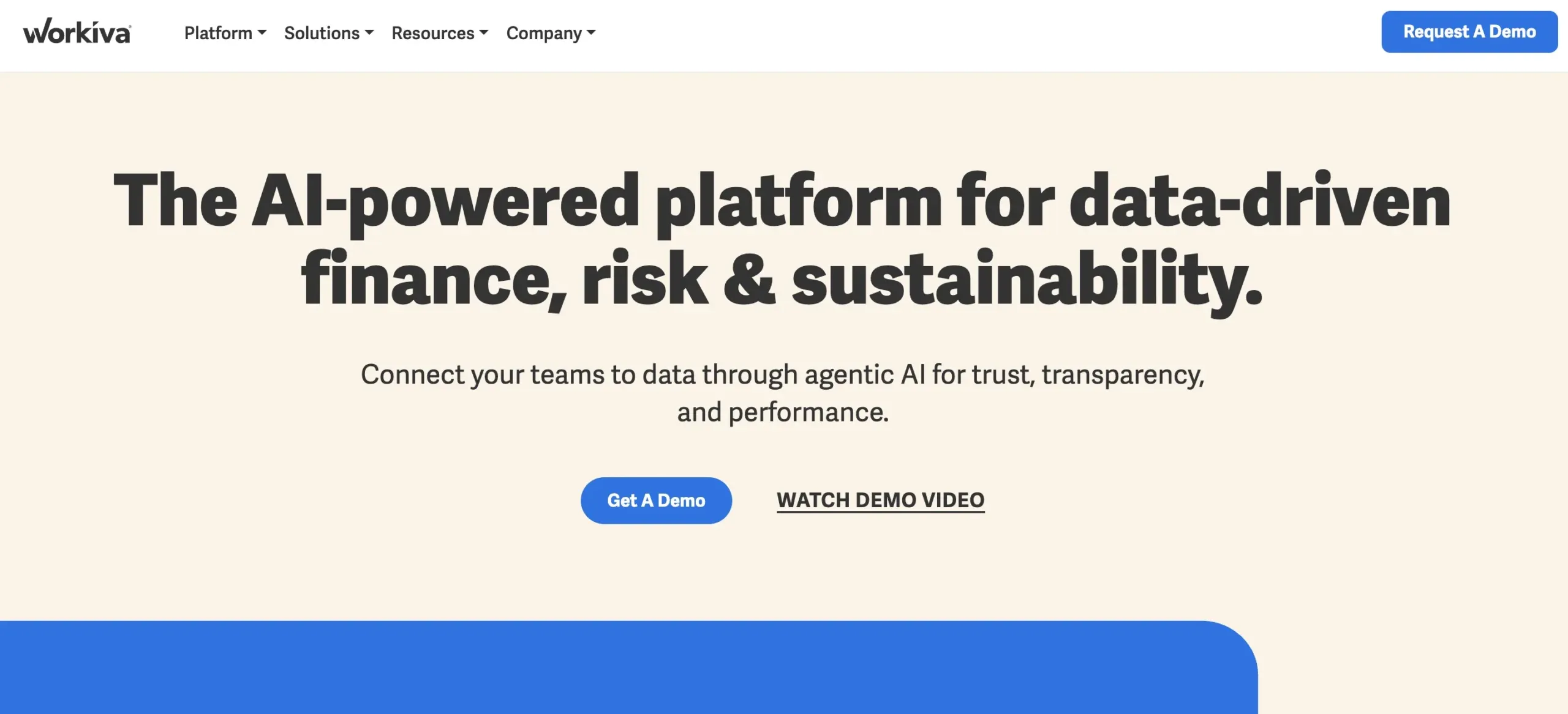 Screenshot of Workiva platform